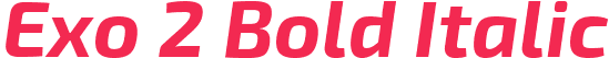 Exo 2 Bold Italic